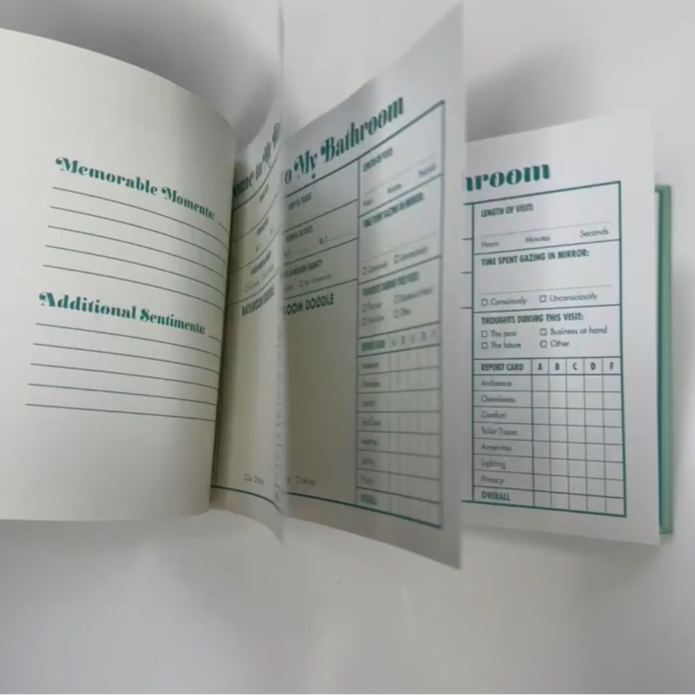 KNOCK KNOCK Bathroom Guest Book - Please Sign In While Sitting Down Hardcover - Picture 6 of 7